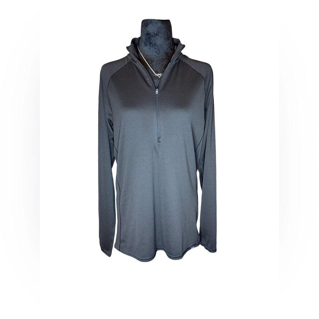 Patagonia Capilene Midweight Zip Neck Top, Charcoal, M - Euc